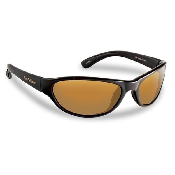 Flying Fisherman Flying Fisherman 7865BA Key Largo Polarized Sunglasses; Black Frames With Amber Lenses 7865BA